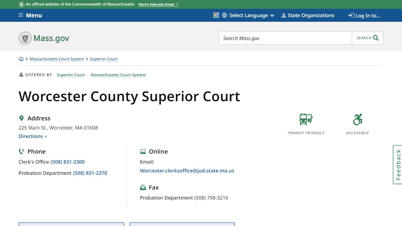 Worcester County Superior Court | Mass.gov